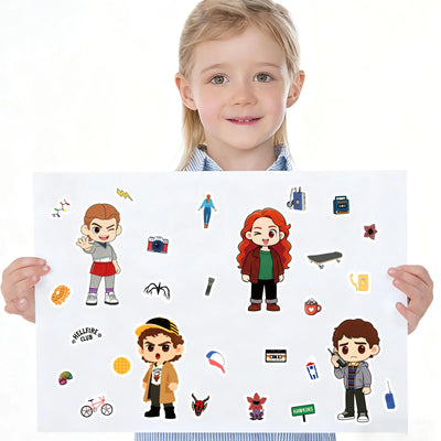 Stranger Things DIY Character Sticker Puzzles - Stranger Things Characters Stickers
