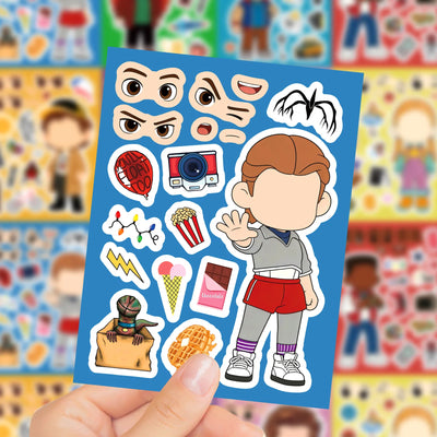 Stranger Things DIY Character Sticker Puzzles - Stranger Things Characters Stickers