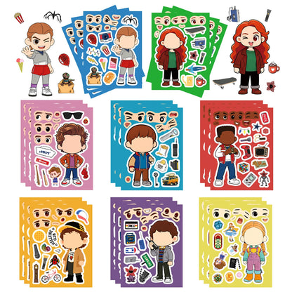 Stranger Things DIY Character Sticker Puzzles - Stranger Things Characters Stickers