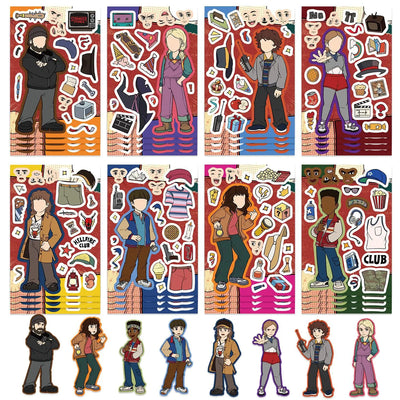 Stranger Things Dress-Up Character Sticker Packs