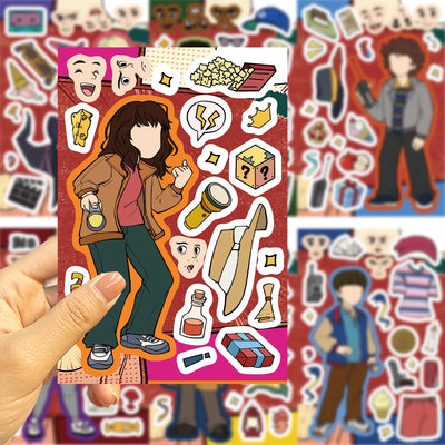 Stranger Things Dress-Up Character Sticker Packs