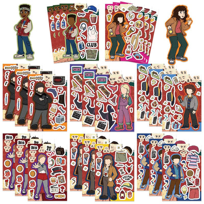 Stranger Things Dress-Up Character Sticker Packs