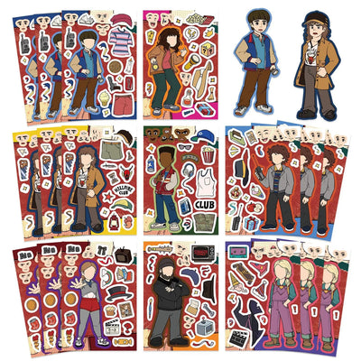 Stranger Things Dress-Up Character Sticker Packs