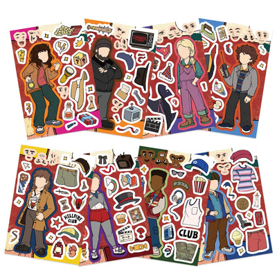 Stranger Things Dress-Up Character Sticker Packs