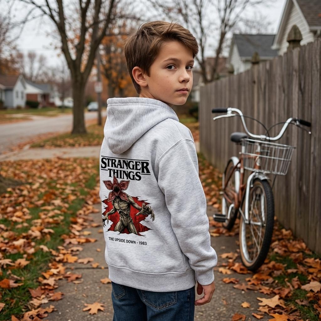 Stranger Things The Upside Down 1983 Inspired Kids Hoodie Family Matching