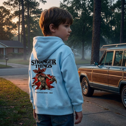 Stranger Things The Upside Down 1983 Inspired Kids Hoodie Family Matching
