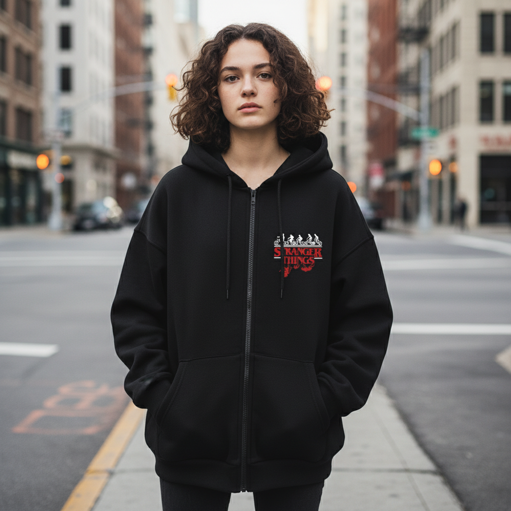 Stranger Things The Upside Down Unisex Zipper Hoodie