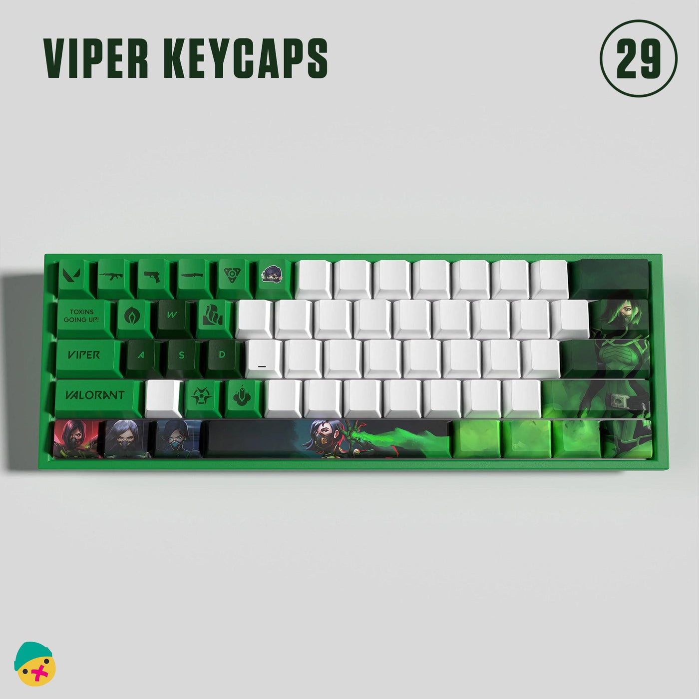 Viper Custom 29 Keycaps | Viper Keyboard's Keycaps | VALORANT Keycaps ...