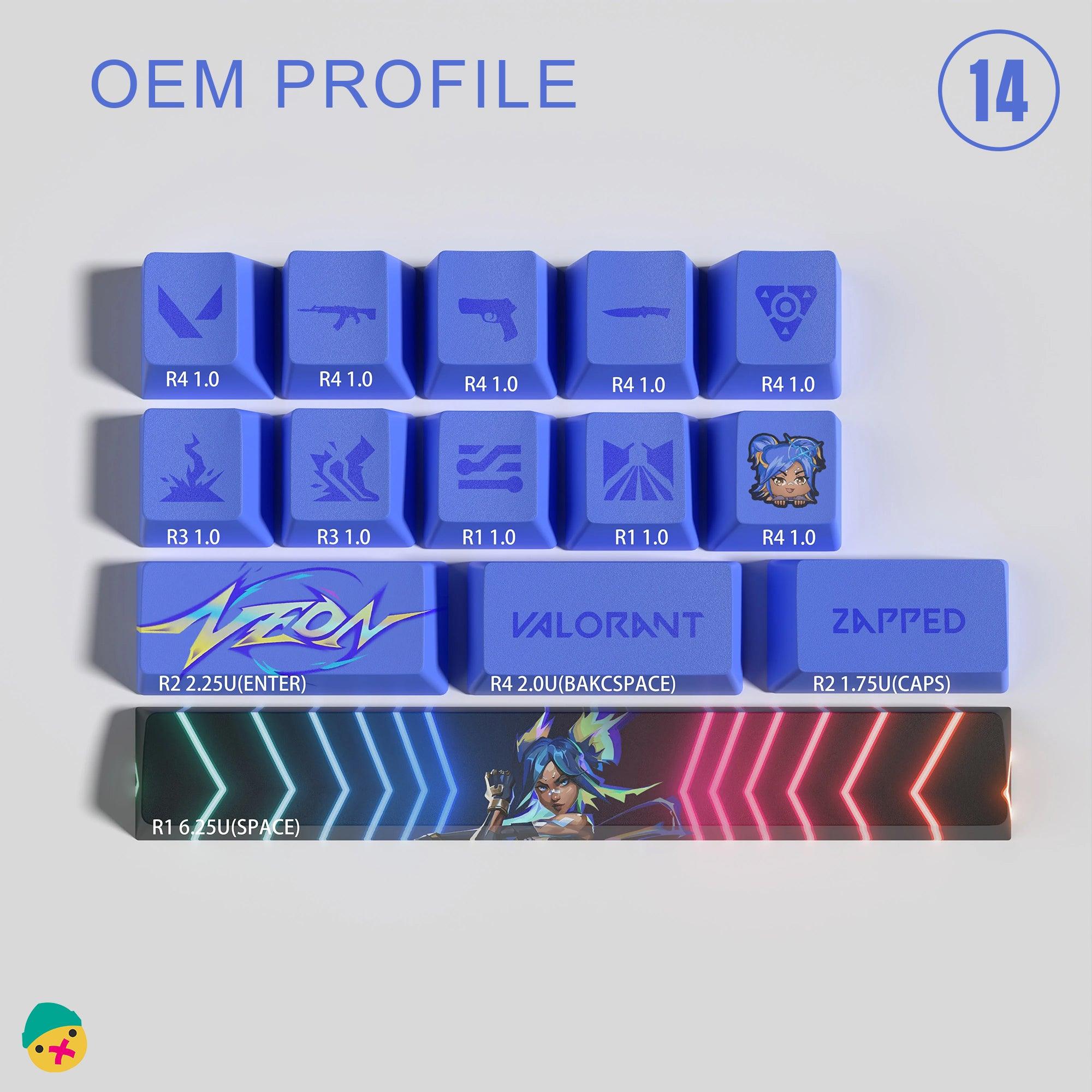 Neon Custom 29 Keycaps - HozNext