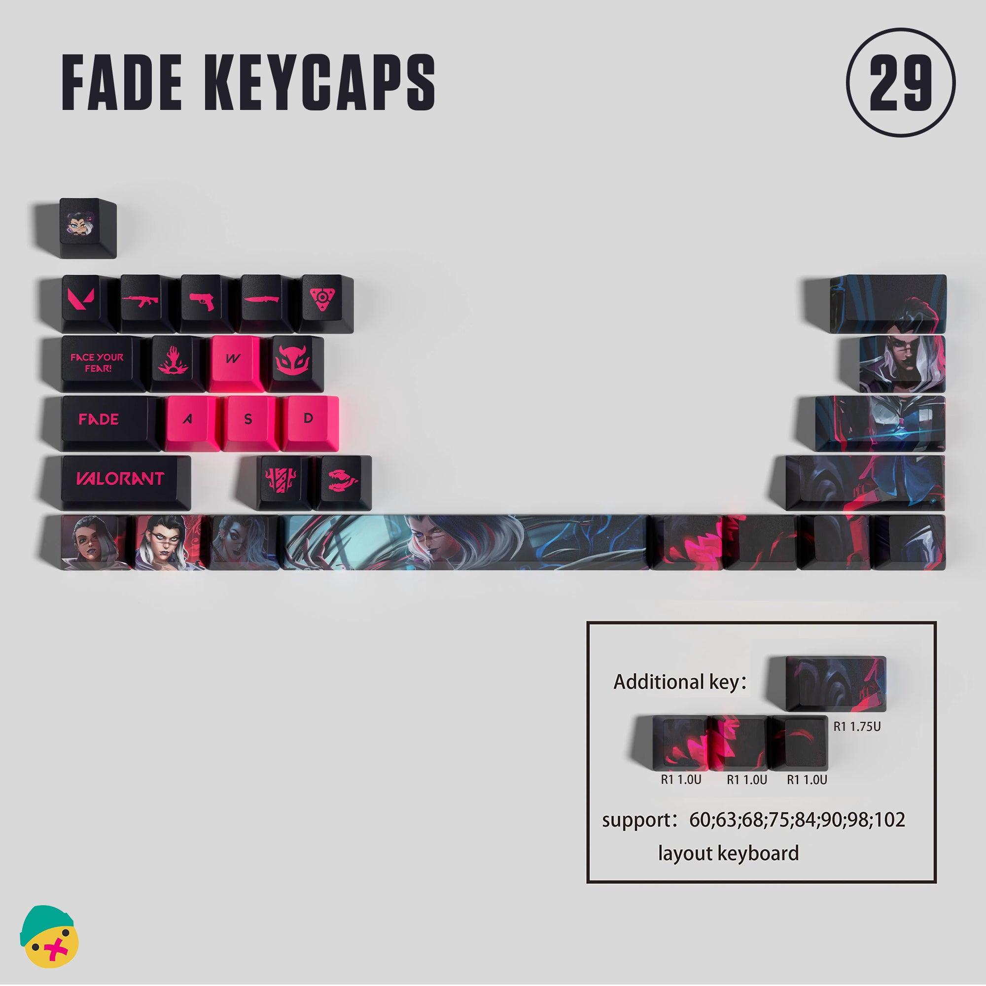 Fade Custom 29 Keycaps - HozNext