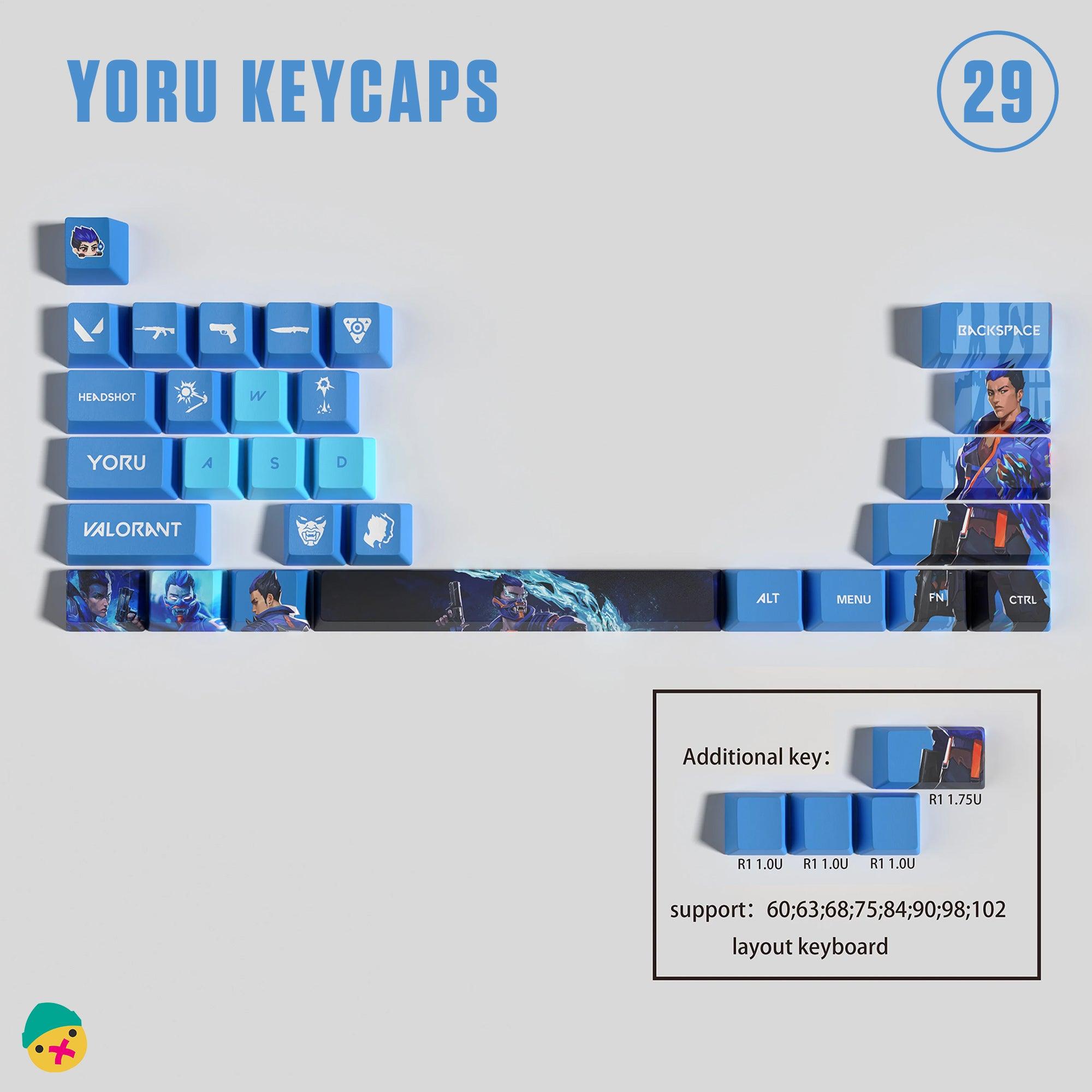 Yoru Custom 29 Keycaps - HozNext