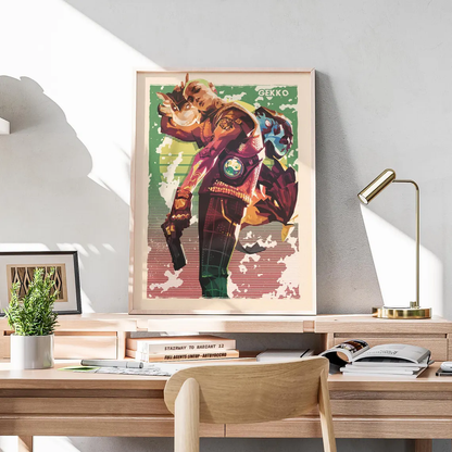 Gekko Valorant Pop Vintage Poster