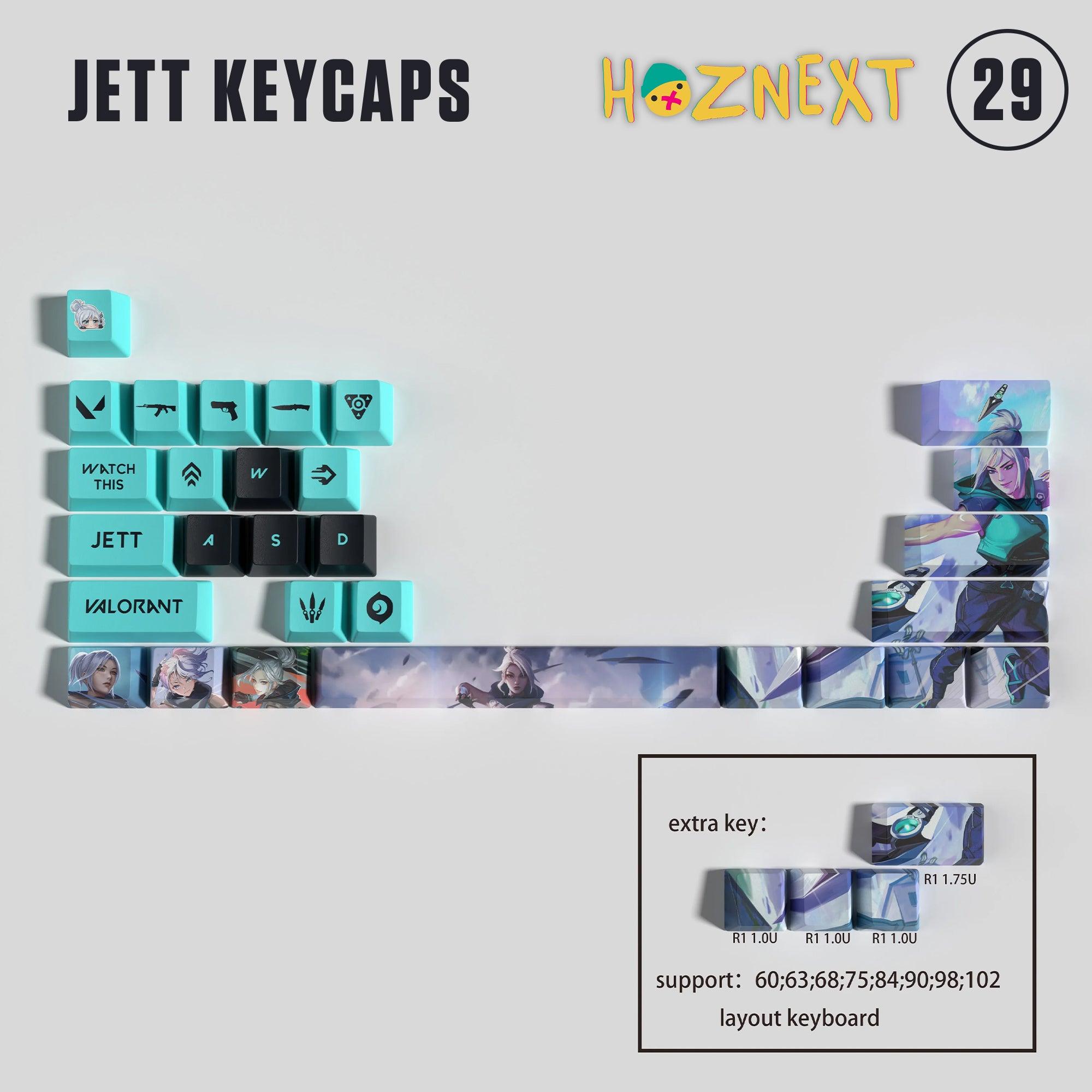 Jett Custom 29 Keycaps - HozNext