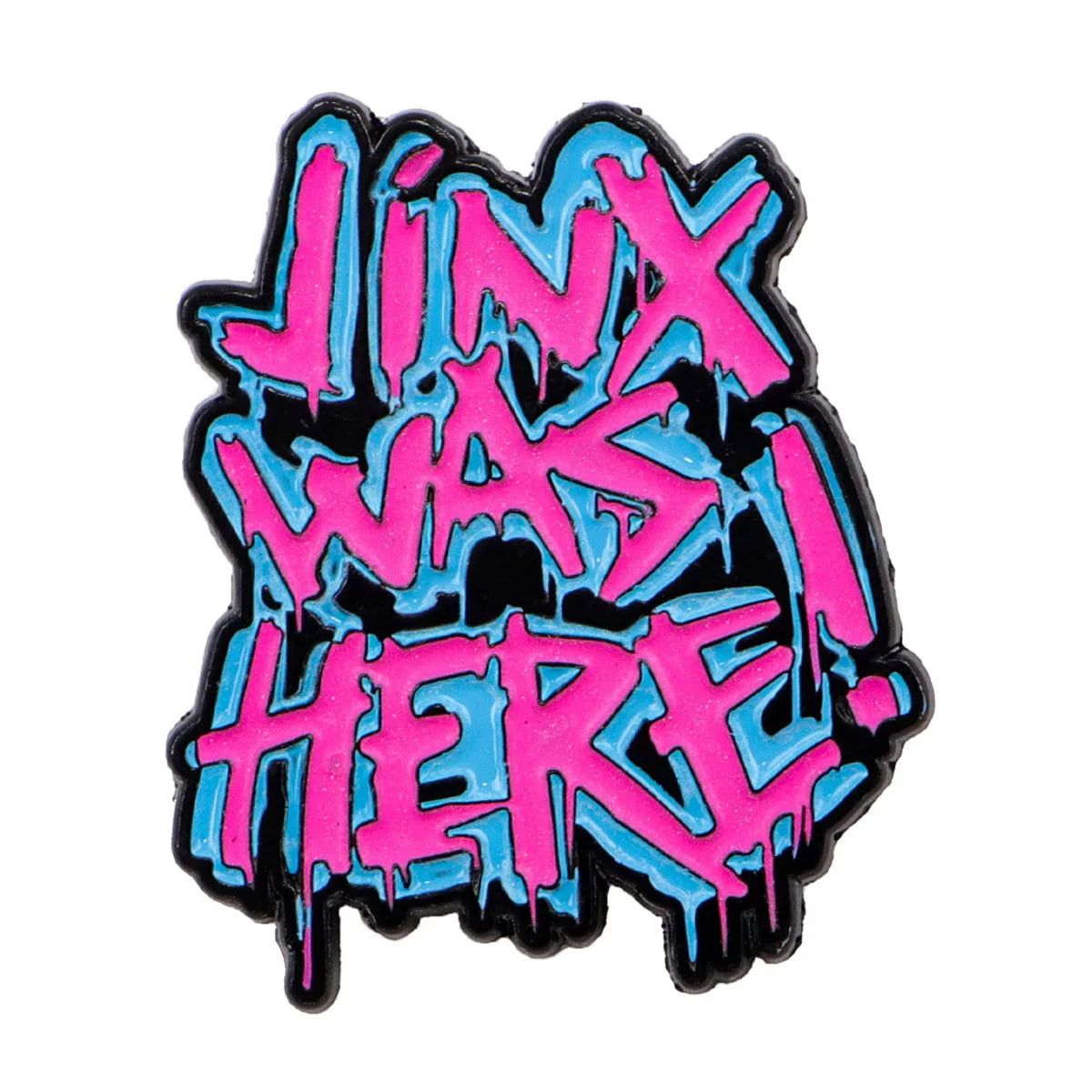Jinx Was Here! Graffiti Enamel Pin – Arcane-Inspired Lapel Badge