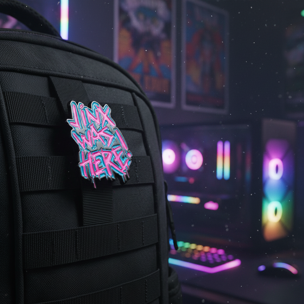 Jinx Was Here! Graffiti Enamel Pin – Arcane-Inspired Lapel Badge