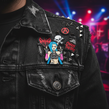 Badass Jinx Enamel Pin – Arcane-Inspired Rebel Lapel Brooch