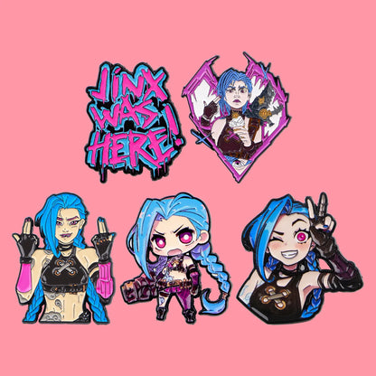 Jinx Enamel Pin Set – Arcane-Inspired Brooch