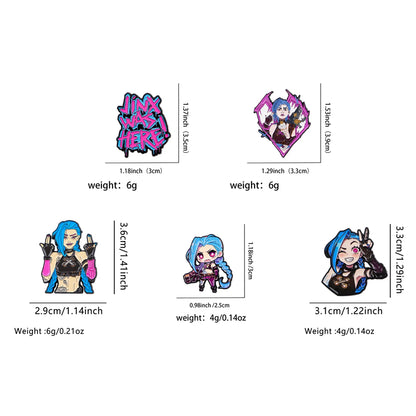Jinx Enamel Pin Set – Arcane-Inspired Brooch