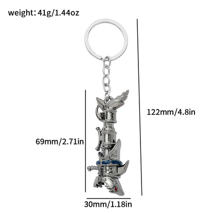 Jinx Fishbone Canonn Weapon Keychain - Jinx Rocket Launcher Necklace