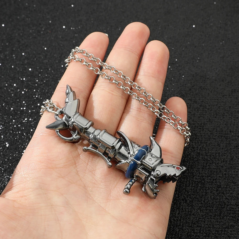 Jinx Fishbone Canonn Weapon Keychain - Jinx Rocket Launcher Necklace