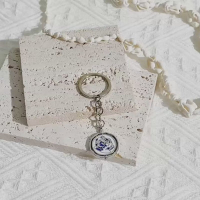 Arcane Blue Rose Necklace - Small Dark Blue Arcane Necklace